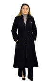 Kadın Kışlık Cepli Fermuarlı Kapüşonlu Süet Kap Tunik BGL-ST03306 - 1