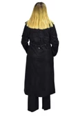 Kadın Kışlık Cepli Fermuarlı Kapüşonlu Süet Kap Tunik BGL-ST03306 - 11