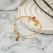 Elma Model Pandora Altın Çocuk Bilekliği thumbnail 5
