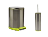 Primanova Cigo Pedallı Paslanmaz Çelik Çöp Kovası + Klozet fırçası - 7