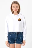 One Piece Anime Thousand Sunny Beyaz Optik Kadın Crop Kapşonlu thumbnail 1