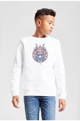 One Piece Anime Yamato Mask Beyaz Çocuk 2ip Sweatshirt - 1