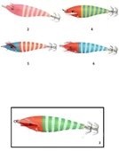 Captain 3004 Kalamar Zokası 8cm Zebra Squid 3 - 1