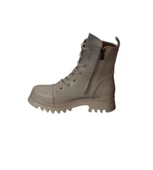 YAZKIŞ Kadın Siyah Ten Cilt Fermuar Bağcıklı 16cm Bilek Uzunlupu Termo Kalın Taban Postal Bot thumbnail 7