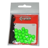 Captain 7665 Renkli Boncuk Yuvarlak 7,5mm Plastik Boncuk 20'li Paket Yeşil - 1