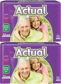 Actual Yetişkin Hasta Bezi Bel Bantlı XL - Ekstra Büyük - Extra Large 60 Adet (2PK*30) thumbnail 1