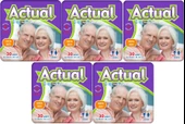 Actual Yetişkin Hasta Bezi Bel Bantlı M - Medium - Orta 150 Adet (5PK*30) thumbnail 1