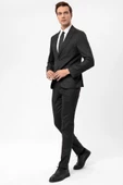 Slimfit Armürlü Takım Elbise - 1