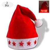 Yılbaşına Özel Işıklı Noel Baba Şapkası - 1