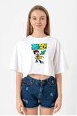Teen Titans Go Robin Beyaz Kadın Crop Tshirt thumbnail 1