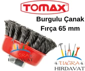 Tomax Burgulu Çanak Fırça 65 Mm Çimento, Cüruf Boya Temizleme - 2