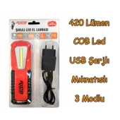Rico Rc0038 Ledli El Feneri Lambası 3 Modlu 420 Lümen Şarjlı Mıknatıslı Fener - 2