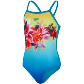 SPEEDO KIZ ÇOCUK YÜZÜCÜ MAYOSU PLMT TSRP MSBK JF BLUE/YELLOW 8-09533H111 YZM - 1