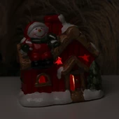 Yılbaşı Hediyesi Işıklı Ev Noel Baba  Biblosu - 4