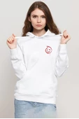 The Mentalist Red John Pocket Beyaz Kadın 3ip Kapşonlu Sweatshirt thumbnail 1
