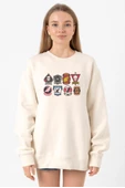 Top Gun Maverick Badge Layout Group Ekru Kadın 2ip Sweatshirt - 1