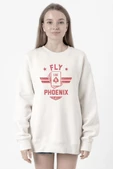 Top Gun Maverick Fly Like A Phoenix Beyaz Kadın 2ip Sweatshirt - 1