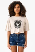 Top Gun Maverick Fighter Town Bej Kadın Crop Tshirt thumbnail 1