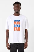 Wwe Grown Man Cena Fan Beyaz Erkek Oversize Tshirt - 1