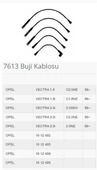 BUJI KABLOSU VECTRA A 1.8 2.0 8892 - 1