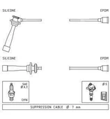 BUJİ KABLOSU CARENS 1.8 16V 00 - 1