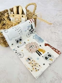 3 Adet Çok Amaçlı Müslin Bezi Örtü Battaniye thumbnail 2