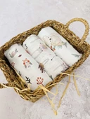 3 Adet Çok Amaçlı Müslin Bezi Örtü Battaniye thumbnail 2