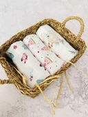 3 Adet Çok Amaçlı Müslin Bezi Örtü Battaniye thumbnail 2