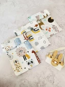 3 Adet Çok Amaçlı Müslin Bezi Örtü Battaniye thumbnail 1