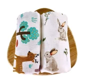 2 Adet  Çok Amaçlı Müslin Örtü Battaniye thumbnail 1