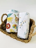 2 Adet  Çok Amaçlı Müslin Bezi Örtü Battaniye thumbnail 1