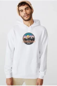 And So The Adventure Begins Beyaz Erkek 3ip Kapşonlu  Sweatshirt thumbnail 1