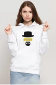 Breaking Bad Yellow Say My Name Head Beyaz Kadın 3ip Kapşonlu Sweatshirt thumbnail 1