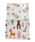 2 Adet Çok Amaçlı Müslin Örtü Battaniye - 3