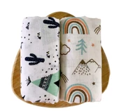 2 Adet  Çok Amaçlı Müslin Örtü Battaniye thumbnail 1