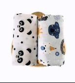 2 Adet  Çok Amaçlı Müslin Örtü thumbnail 1