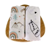 2 Adet  Çok Amaçlı Müslin Örtü Battaniye thumbnail 1