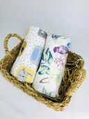 2 Adet  Çok Amaçlı Müslin Bezi Örtü Battaniye thumbnail 1