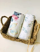 2 Adet  Çok Amaçlı Müslin Bezi Örtü Battaniye thumbnail 1