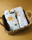 2 Adet Organik  Müslin Örtü Battaniye thumbnail 1