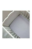 2 Adet Gri Pamuklu Lastikli Çarsaf 70x140 - 2