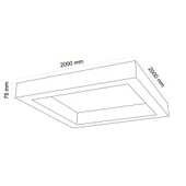 WONDEKS 200X200CM KARE LINEAR 4000K - 2
