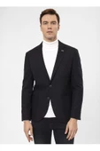 Süvari Slim Fit Siyah Erkek Armürlü Ceket CT2021600310 - 1