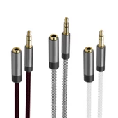 Tiger AUX Kablo 3.5mm Male to 3.5mm Female 1mt TAX-201 - 1