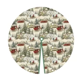 Yılbaşı Çam Ağacı Örtüsü Vintage Kış Masalı Büyük Boy 95 cm - 1