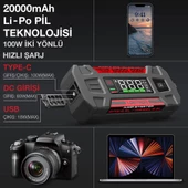 Lokithor J1000 12V 1000Amp LiFePO4 Akıllı Akü Takviye + Powerbank + Led Lamba thumbnail 6