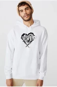 Chucky And Bride Horror Beyaz Erkek 3ip Kapşonlu  Sweatshirt thumbnail 1