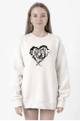 Chucky And Bride Horror Beyaz Kadın 2ip Sweatshirt - 1