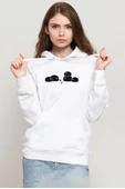 Clannad Anime Dango Daikazoku Beyaz Kadın 3ip Kapşonlu Sweatshirt - 1