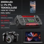 Lokithor J2500 12V 2500Amp LiFePO4 Akıllı Akü Takviye + Powerbank + Led Lamba thumbnail 6